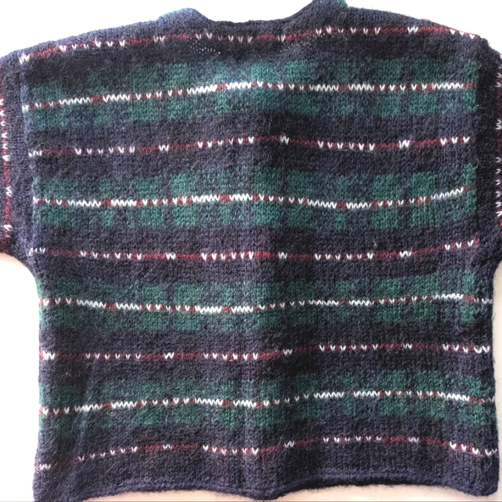 Vintage Summit Hill mohair blend boxy oversized cardigan w big buttons. Small